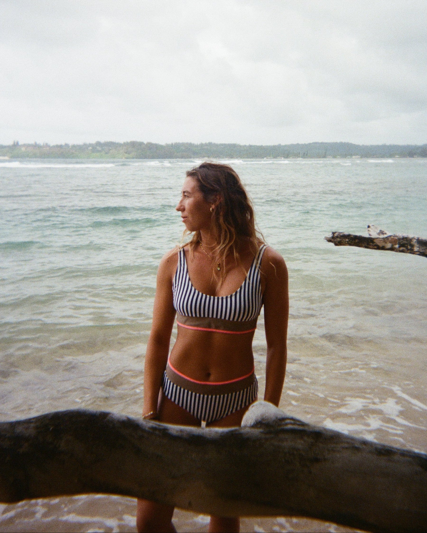Naya Bikini Top - Navy Stripe