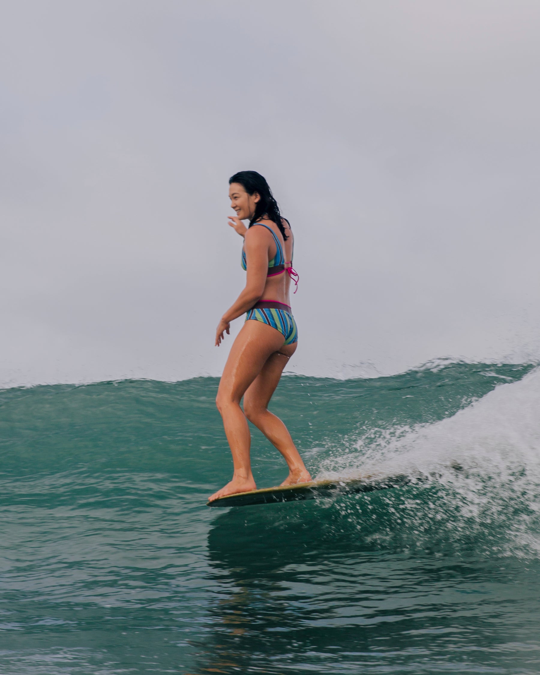 Naya Bikini Top - Aqua Stripe