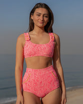Georgia Bikini Top - Pink Glow