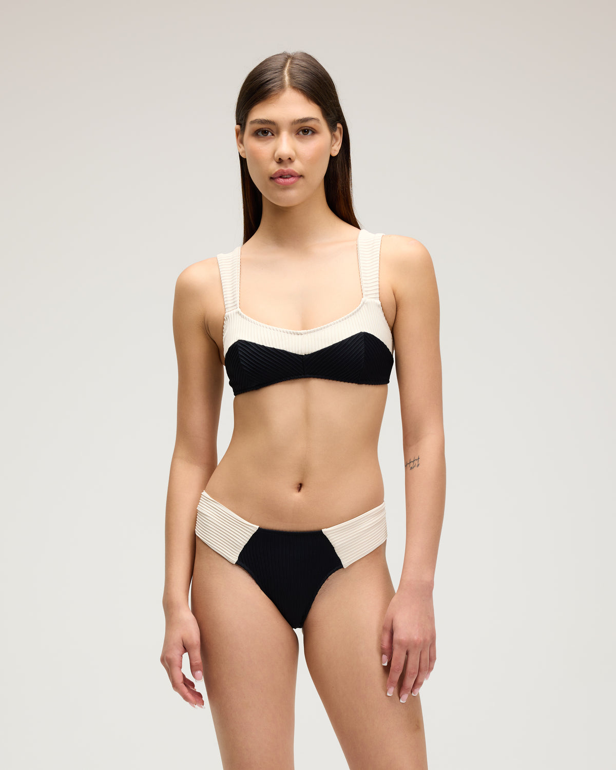 Fer Bikini Bottom - Black/Ivory