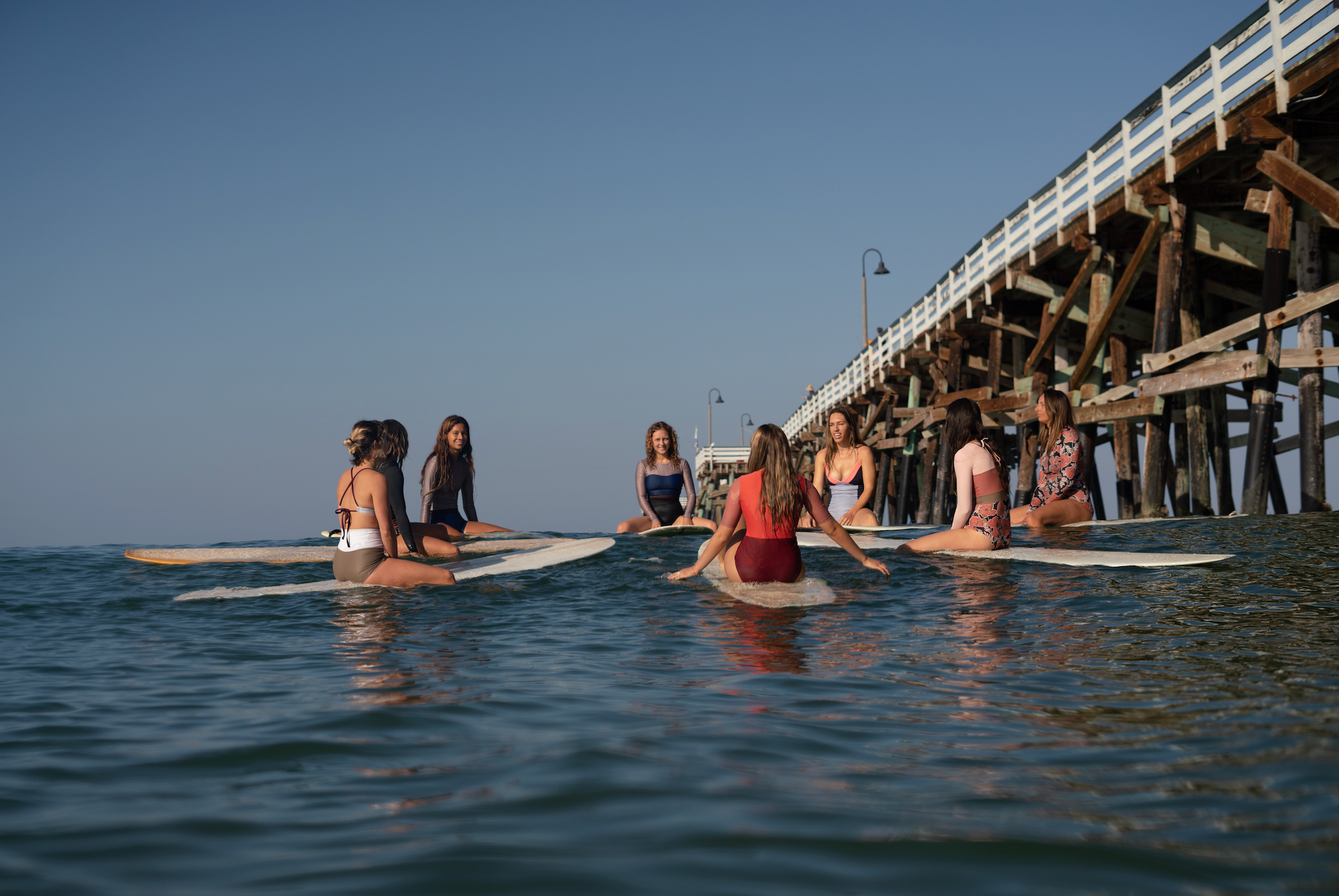 group of women surfers