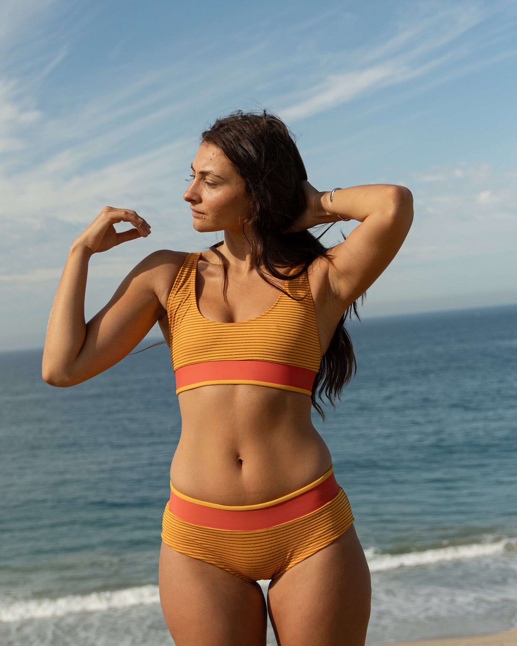 Naya Bikini Top - Golden Stripe