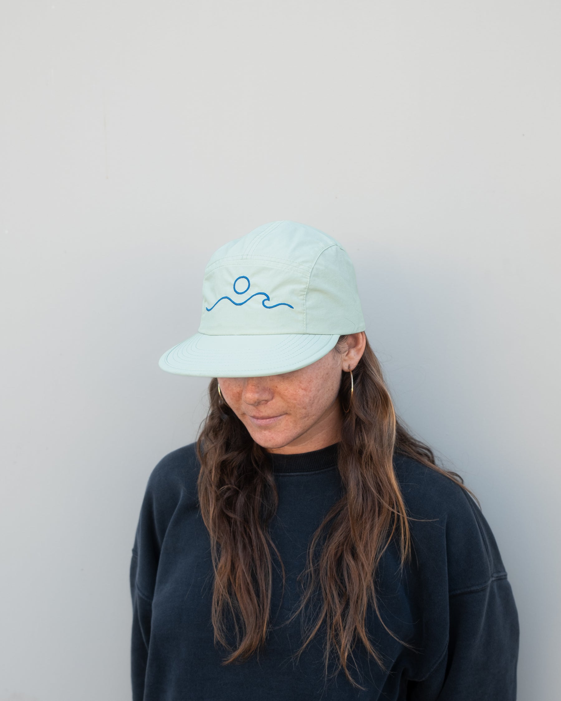 Wave Mark Nylon Cap -Seaglass