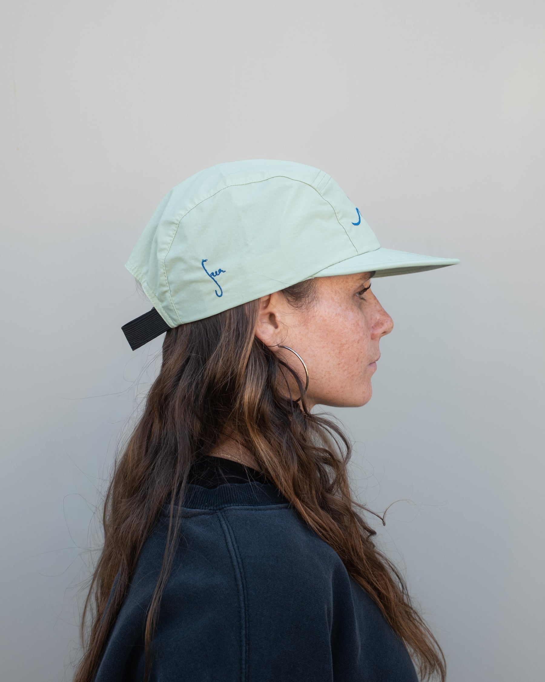 Wave Mark Nylon Cap -Seaglass