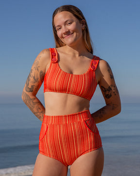 Georgia Bikini Top - Cherry Rib