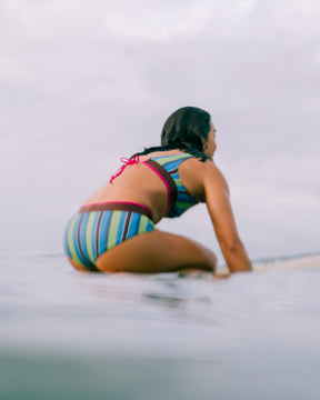 Naya Bikini Top - Aqua Stripe