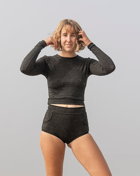 Palomar Crop Top Rashguard - Licorice