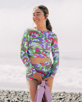 Palomar Crop Top Rashguard - Anis (Boucle)