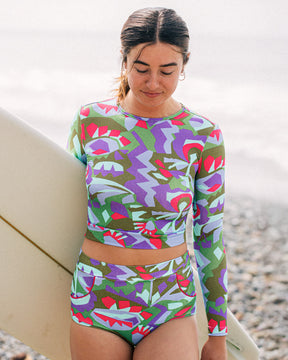 Palomar Crop Top Rashguard - Anis (Boucle)