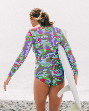 Palomar Crop Top Rashguard - Anis (Boucle)