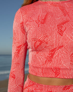 Palomar Crop Top Rashguard - Sunrise Glide