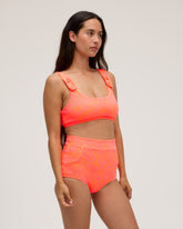 Georgia High Waist Bikini Bottom - Tangerine Tropic