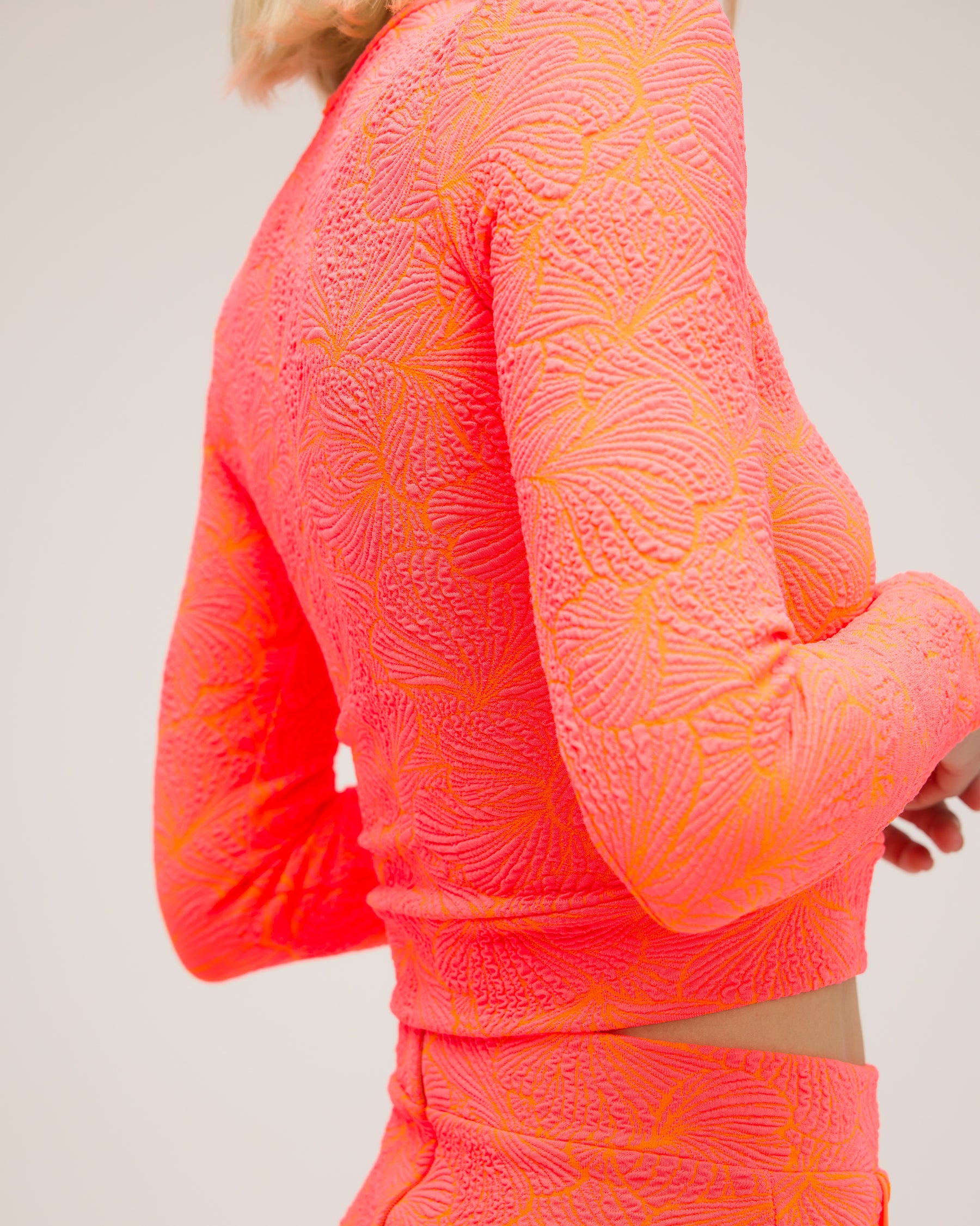 Palomar Crop Top Rashguard - Tangerine Tropic