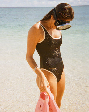 Maxine One Piece - Black Rib