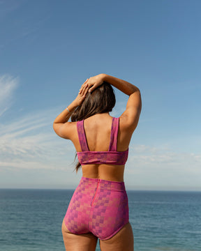 Georgia Bikini Top - Amos Pink