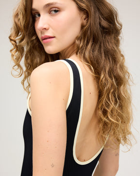 Maxine One Piece - Black Rib