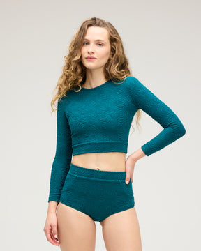 Palomar Crop Top Rashguard - Sunray Reef
