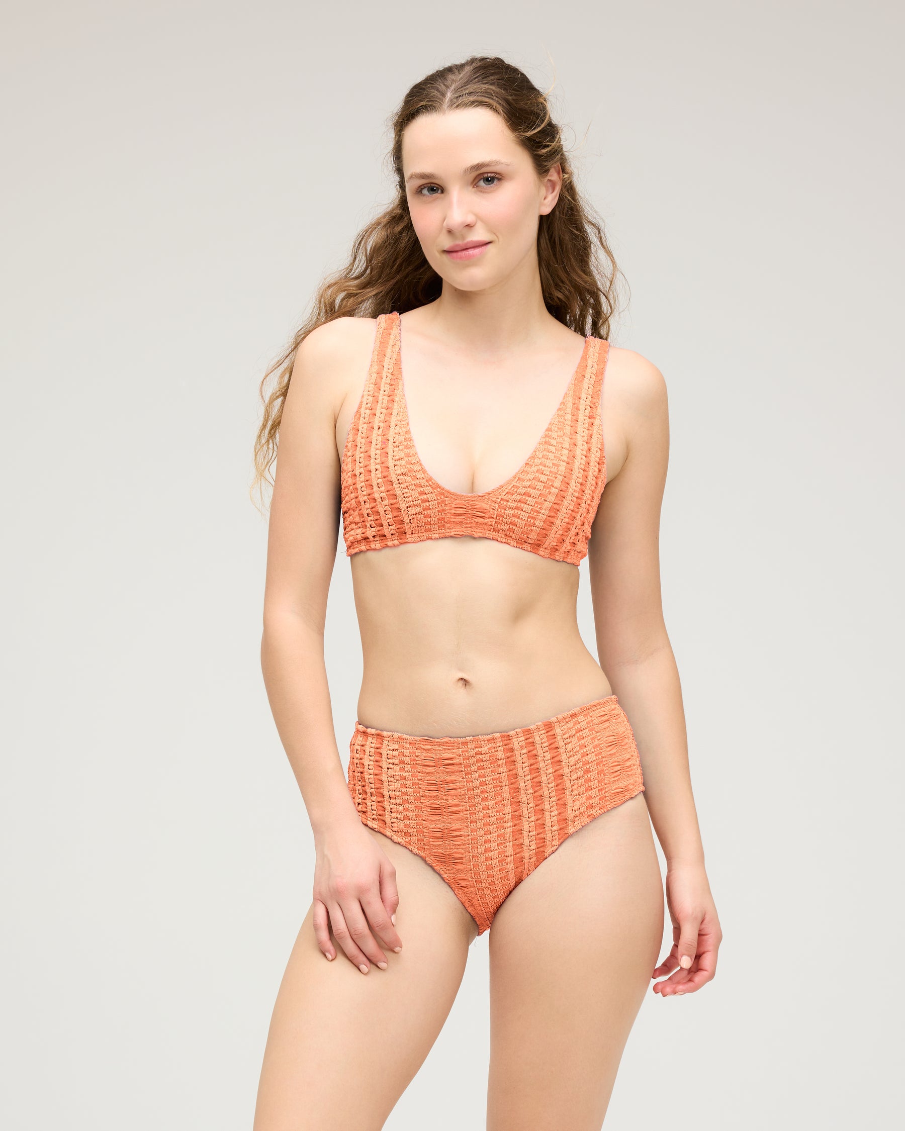 Brasilia High Waist Bikini Bottom - Petra Salmonado