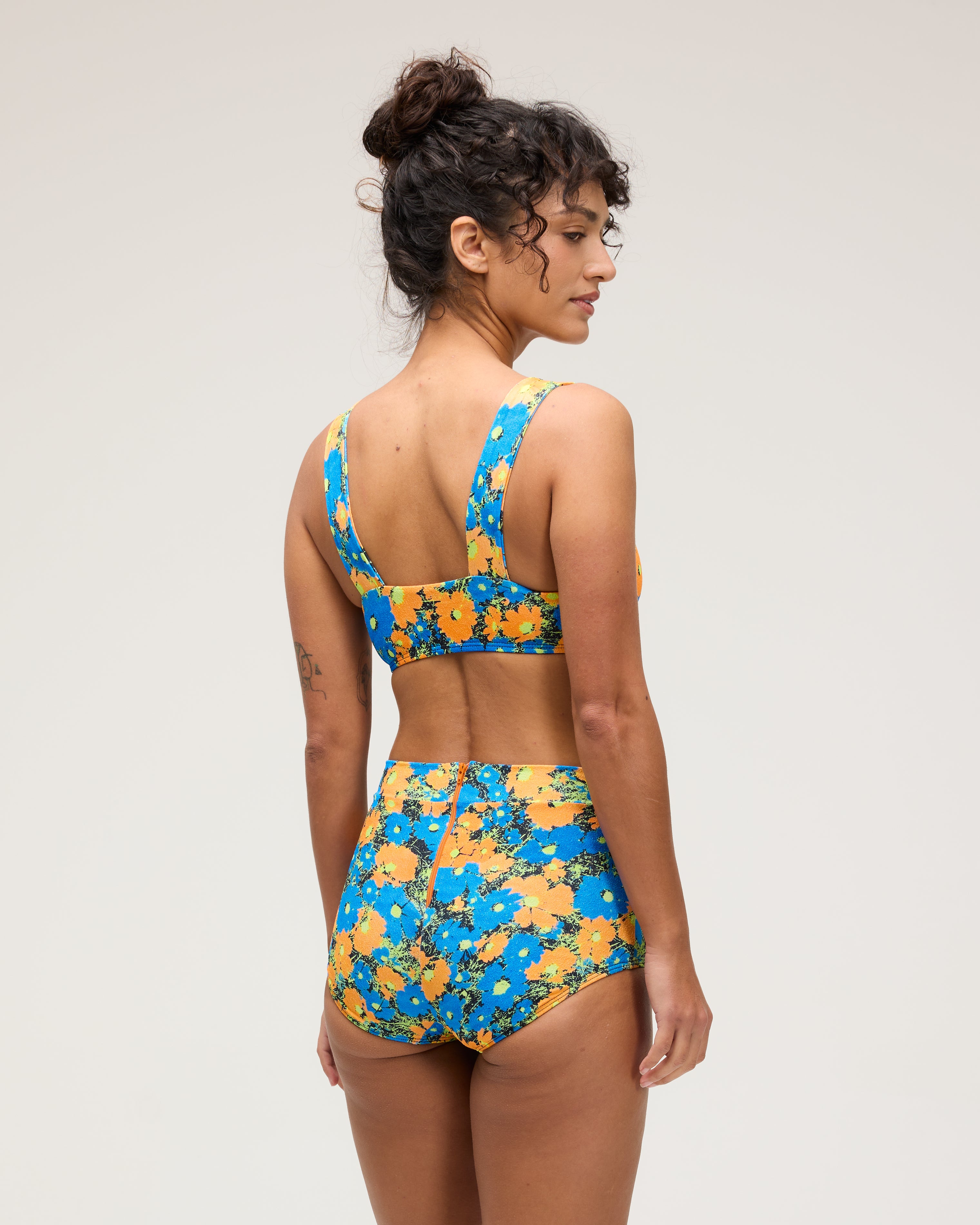 Georgia High Waist Bikini Bottom - Pebble - Seea