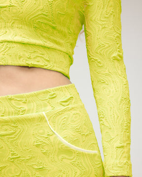 Georgia High Waist Bikini Bottom - Disco Glow