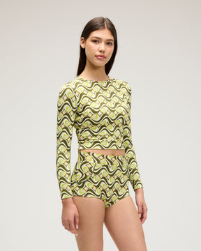 Georgia High Waist Bikini Bottom - Groove