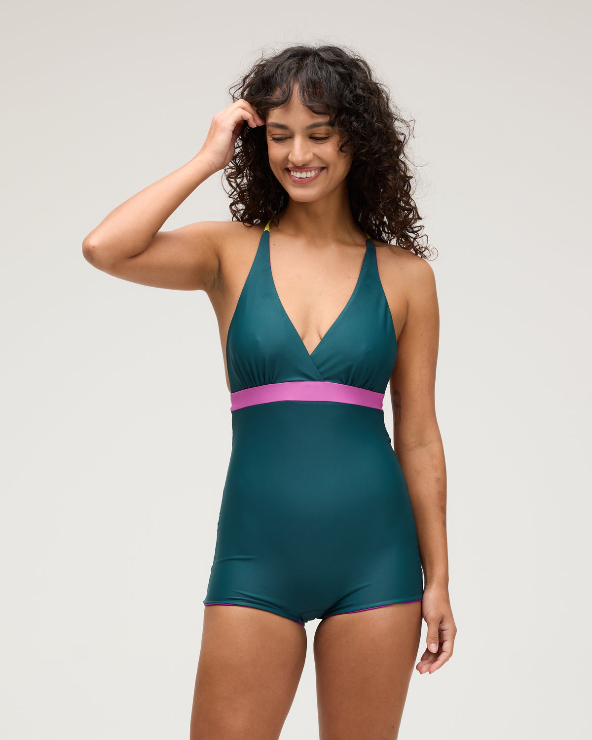 San-O Reversible One Piece - Forest/Rosebud
