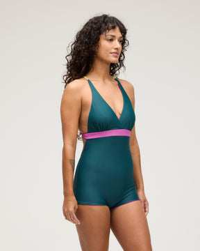 Stio x Seea San-O Reversible One Piece - Forest/Rosebud
