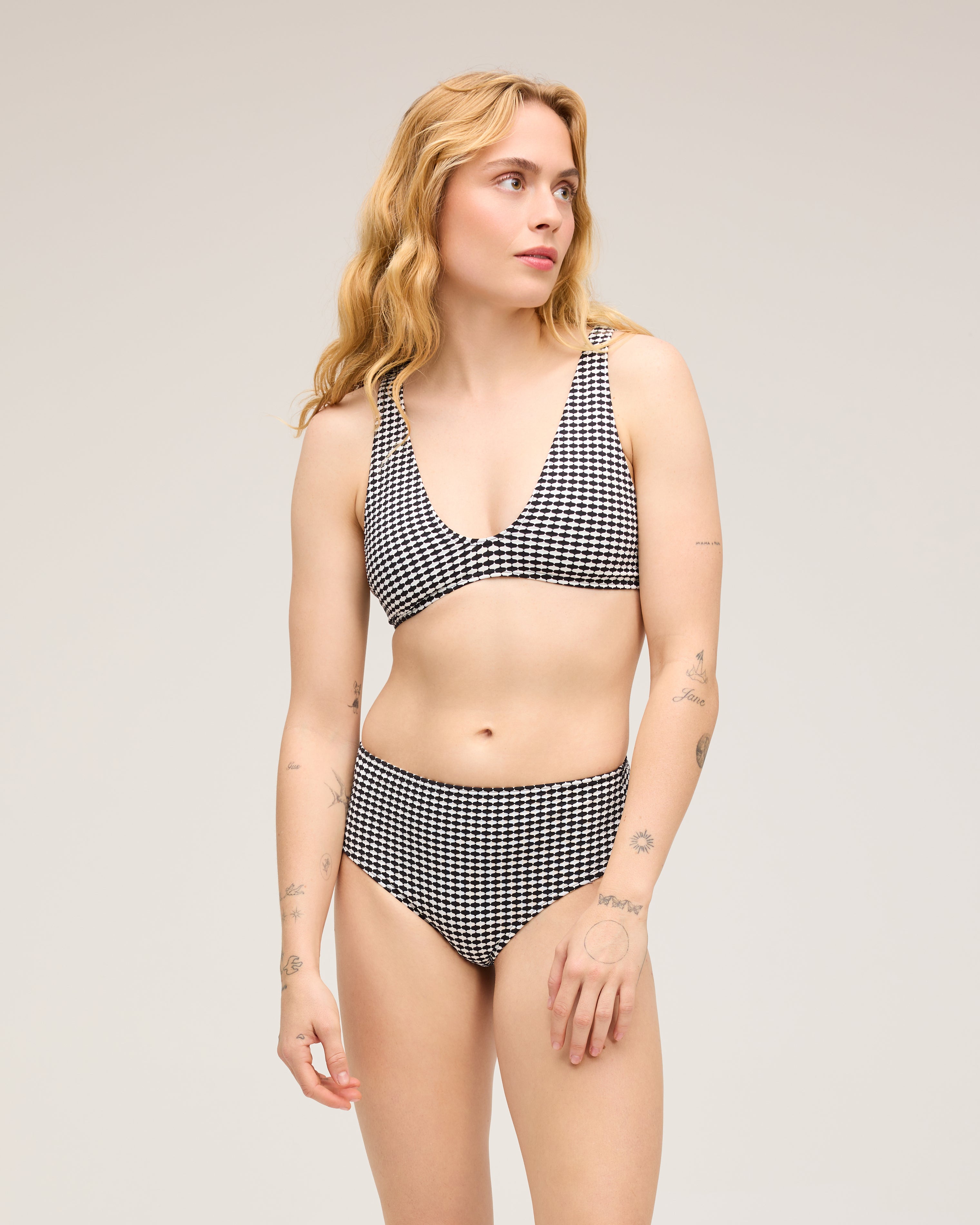 Brasilia High Waist Bikini Bottom - Dotty - Seea