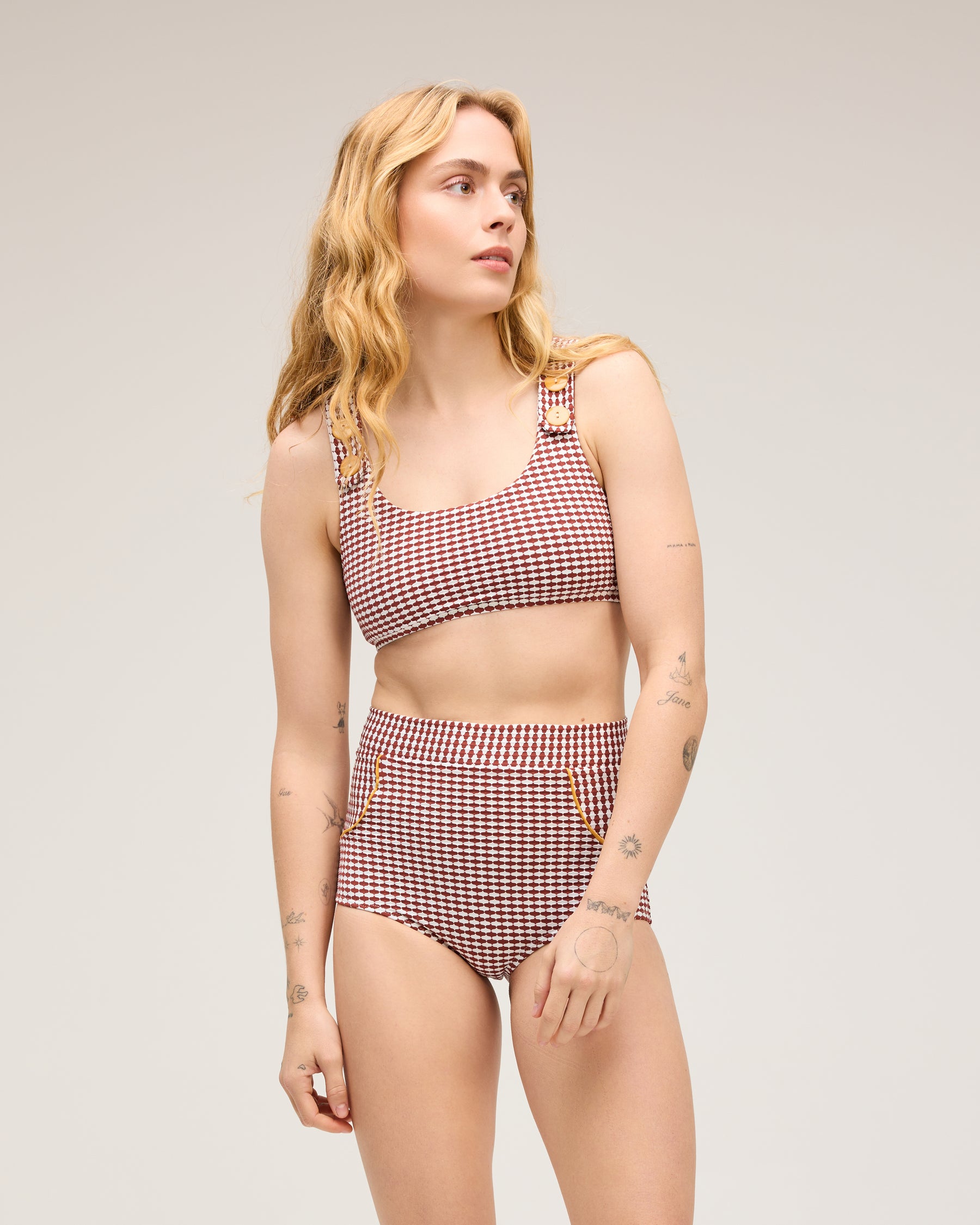 Georgia High Waist Bikini Bottom - Coco Dora