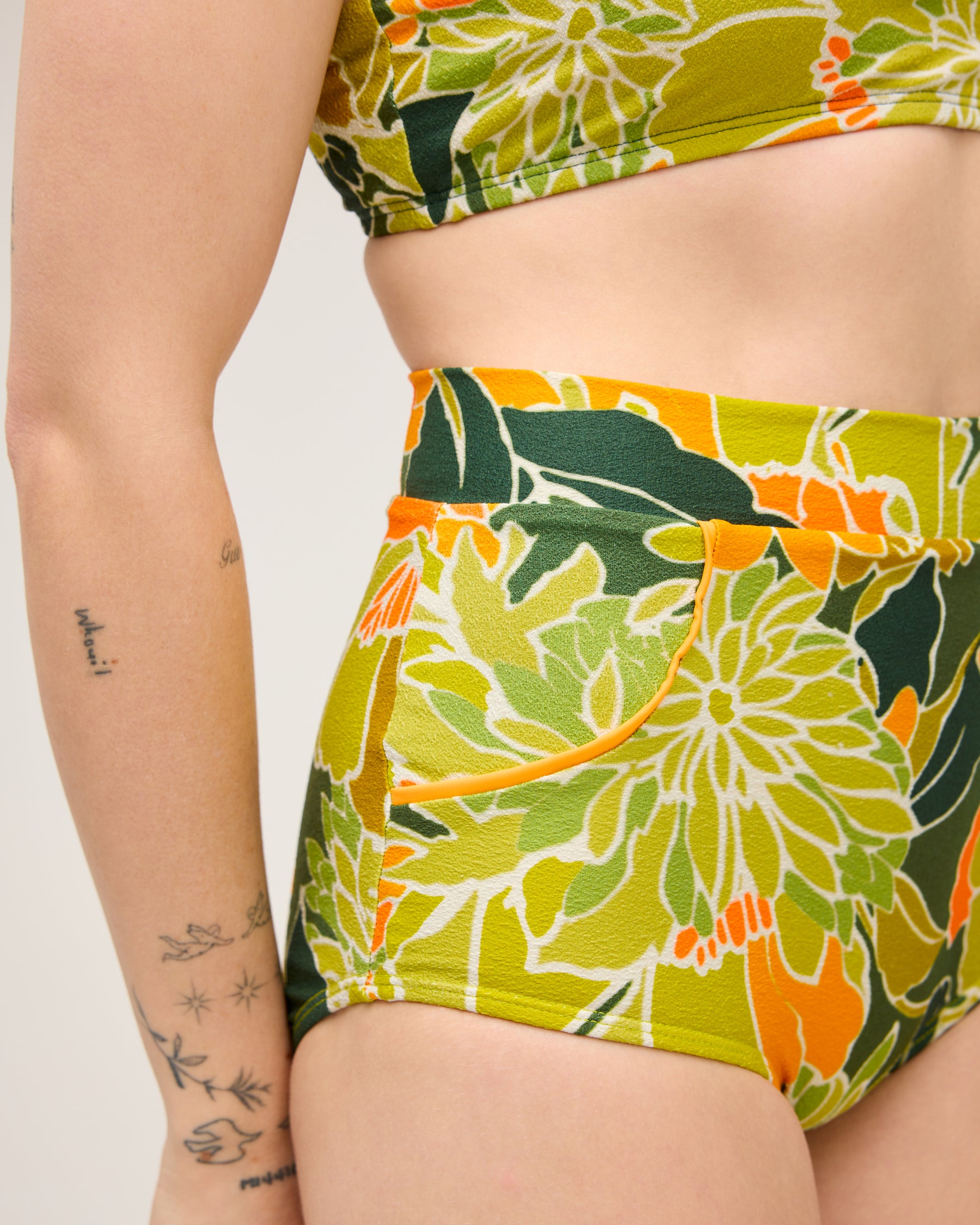Georgia High Waist Bikini Bottom - Zest