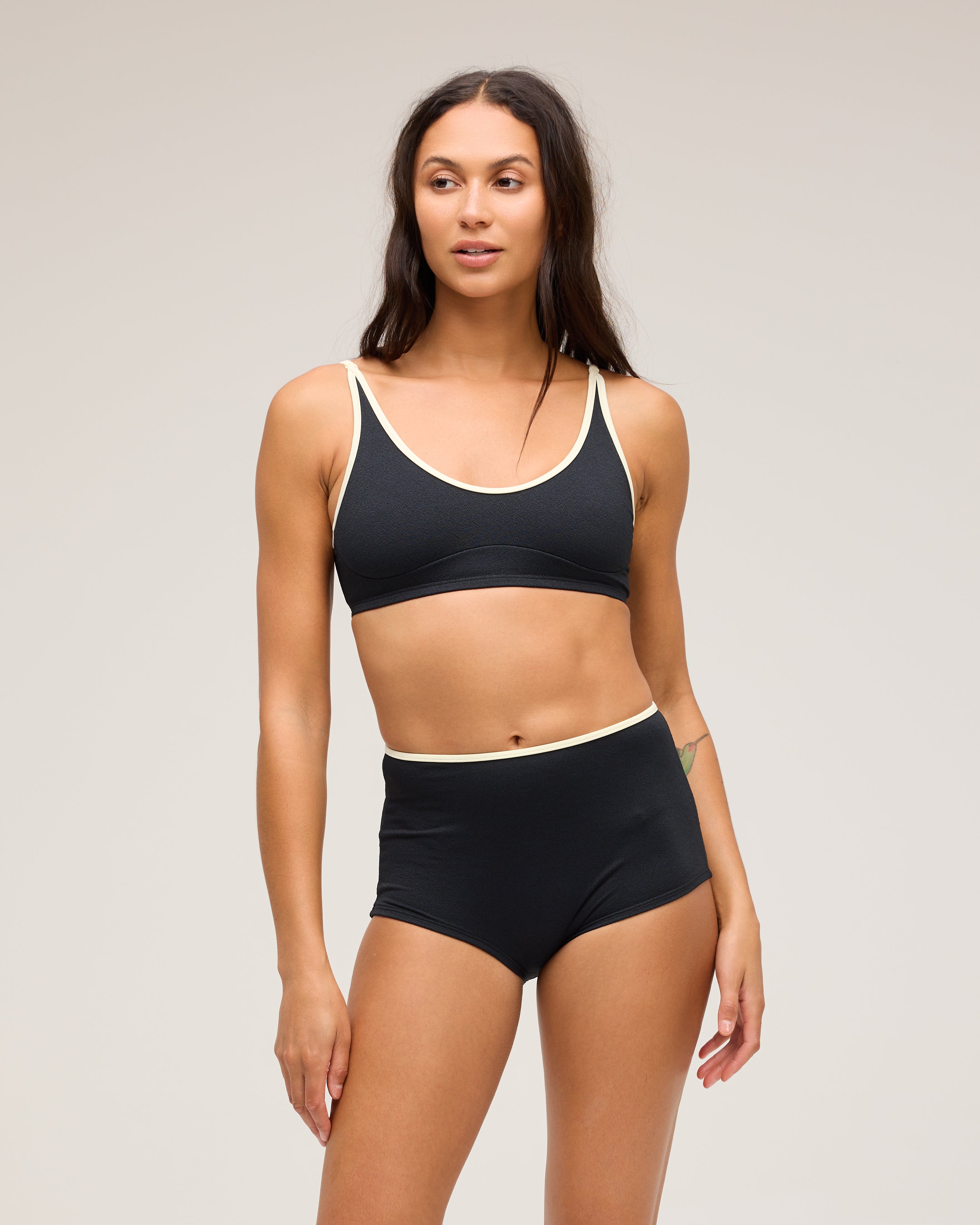 Flor Bikini Bottom - Black