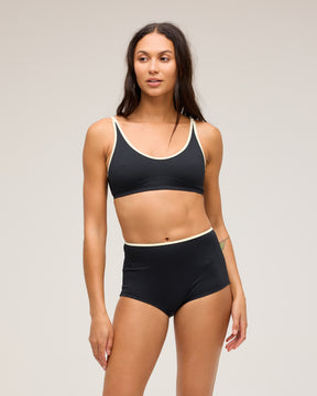 Flor Bikini Bottom - Black