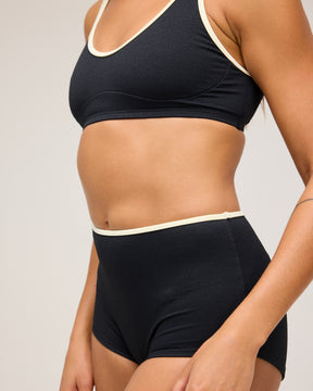 Flor Bikini Bottom - Black