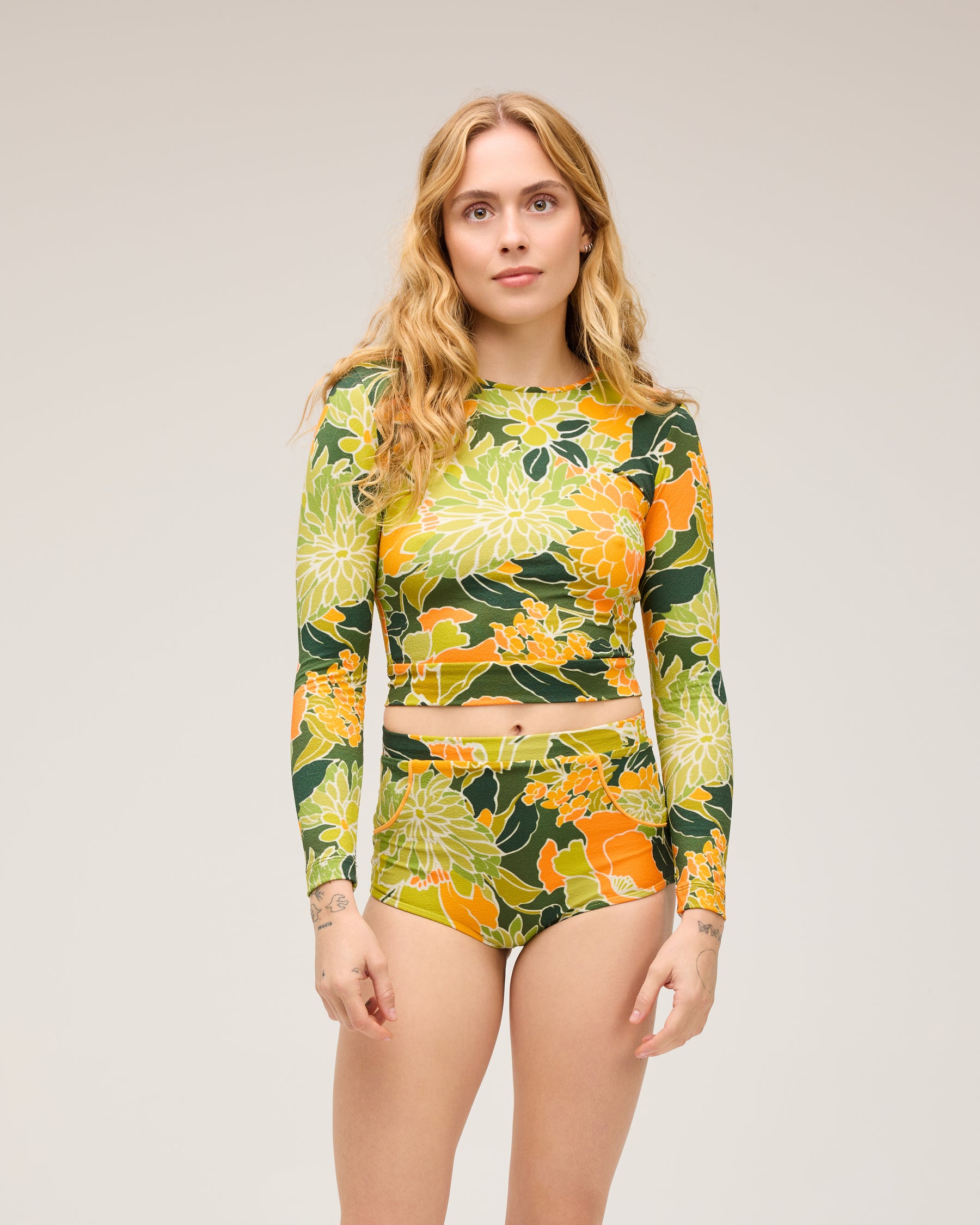 Palomar Crop Top Rashguard - Zest