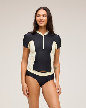 Reina Surf Top - Black Ivory