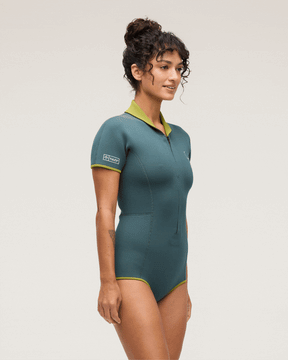 Wanda Reversible Suit - Emerald Seas/Sunflower