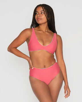Floral print Brasilia ella reversible pink bikini seea womens swimsuits swim bikinis surf wear