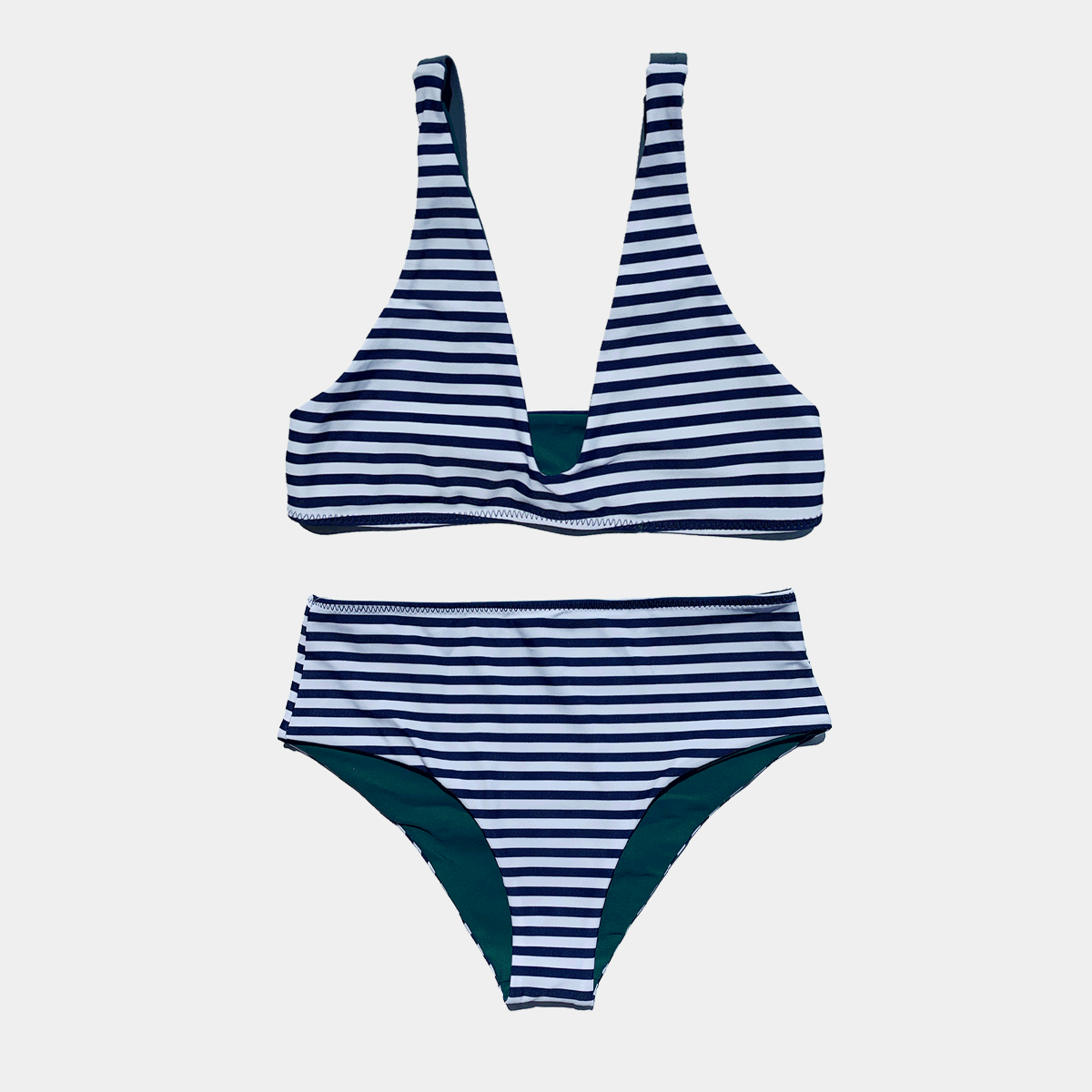 Navy and white stripe Brasilia reversible blue bikini seea womens swimsuits swim bikinis surf wear