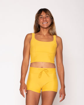 yellow emma swim shorts saffron seea bikini women swimsuits surf clothing apparel bather