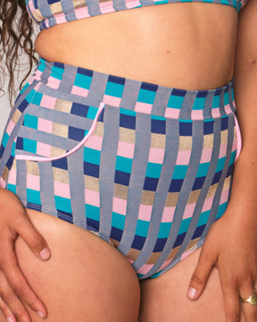 Georgia High Waist Bikini Bottom - Antibes