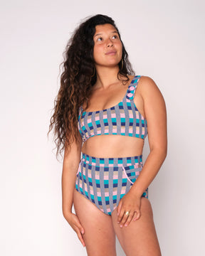 Georgia High Waist Bikini Bottom - Antibes