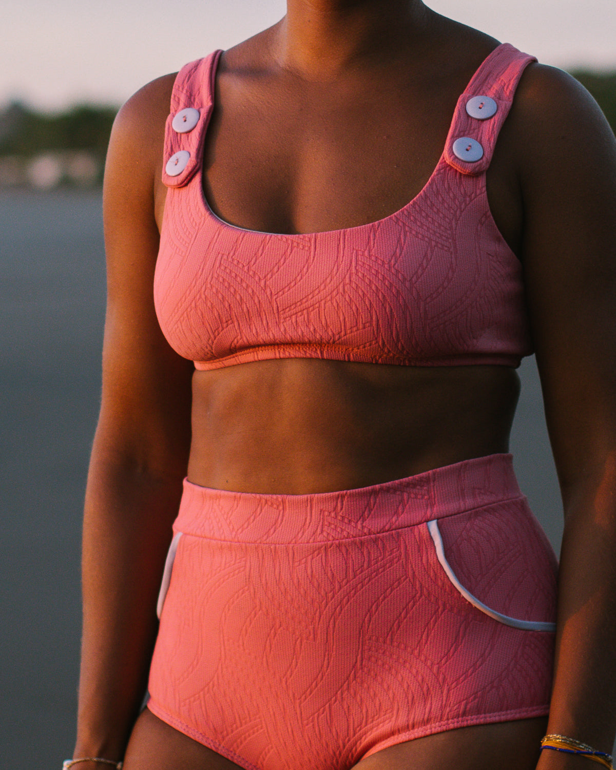 High waisted 2025 flamingo bikini