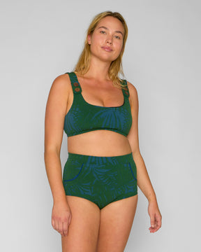 Georgia High Waist Bikini Bottom - Jardim