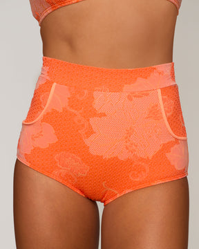 Georgia High Waist Bikini Bottom - Squeeze