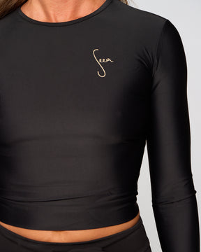 Palomar Crop Top Rashguard - Black