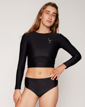 Palomar Crop Top Rashguard - Black