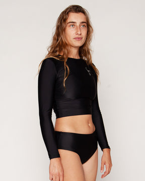 Palomar Crop Top Rashguard - Black