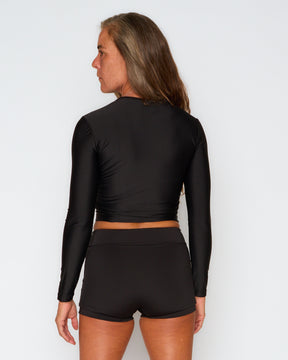 Palomar Crop Top Rashguard - Black