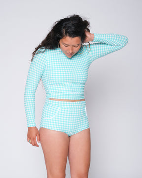 Palomar Crop Top Rashguard - Lagoon