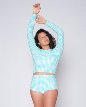 Palomar Crop Top Rashguard - Lagoon